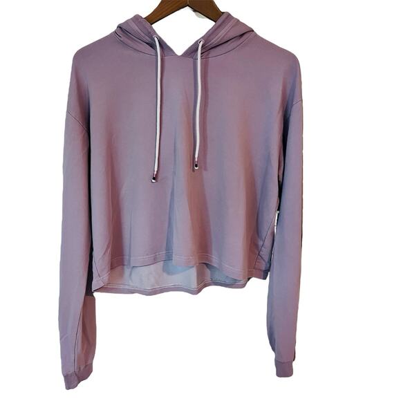 Marine Layer Cropped Hoodie Women's XL Dusty Mauve Lilac Drawstring Soft Girl - Picture 1 of 7